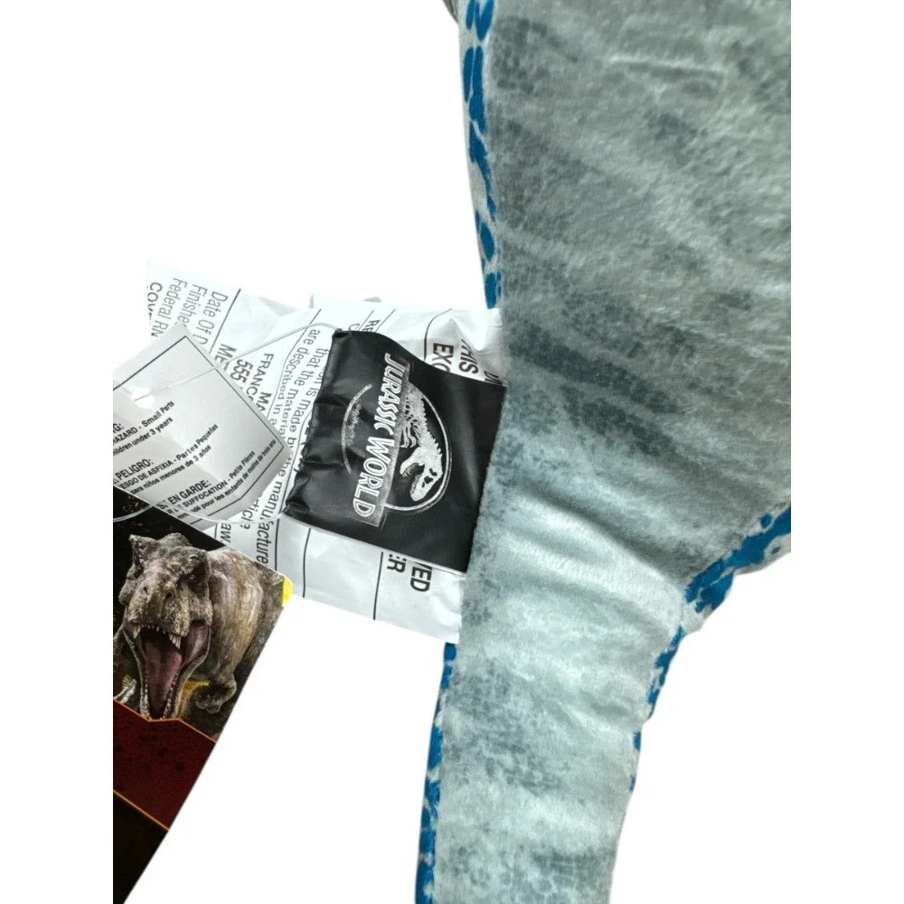 Franco‎ Jurassic World Blue T-Rex Cuddle Pillow NWT Kids Plush Dinosaur 20x8x4